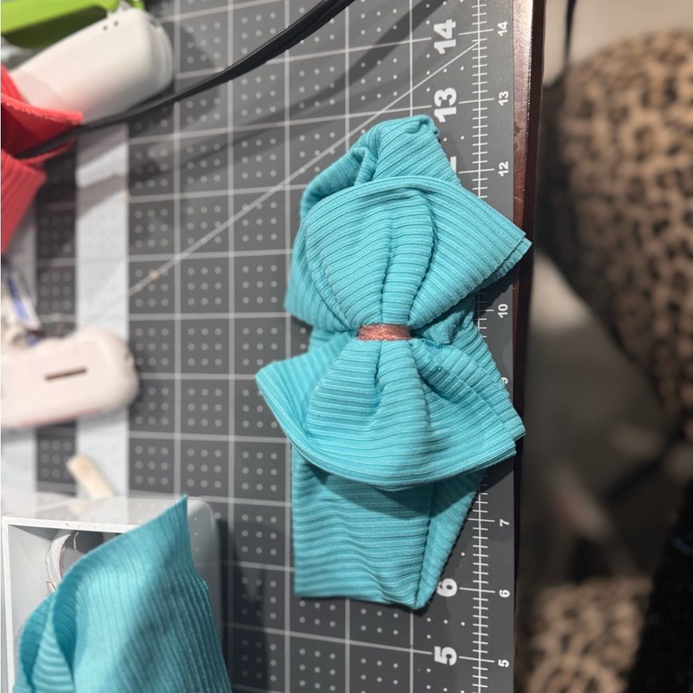 Turquoise Kids Hair Bow